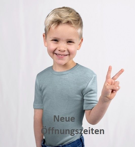 Engel T-Shirt Wolle Seide bergblau